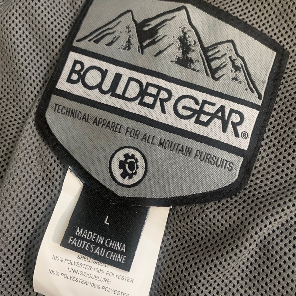 Boulder Gear Women's Stratus Rain Jacket Black Lightweight Packable Coat Large L - Picture 6 of 8